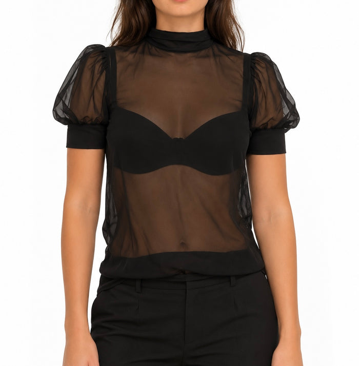 Dolce & Gabbana Black Sheer Blouse