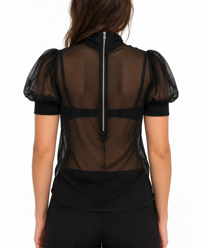 Dolce & Gabbana Black Sheer Blouse
